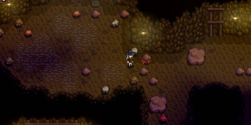 Rock Crab approaching the player in the Pelican Town Mines