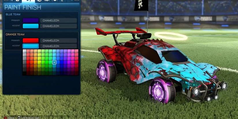 Rocket League Chameleon decal paint menu