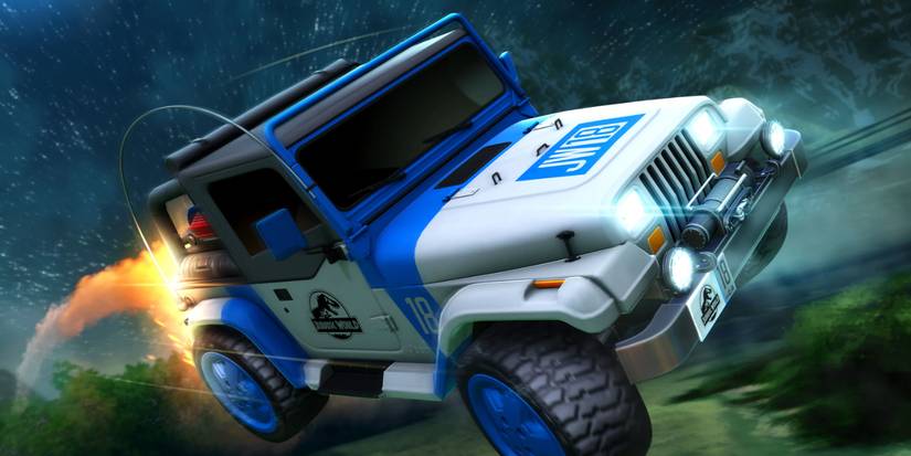 Rocket League Crossover Licensed Cars Jeep Jurassic Park