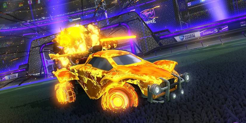 Rocket League Fire God decal
