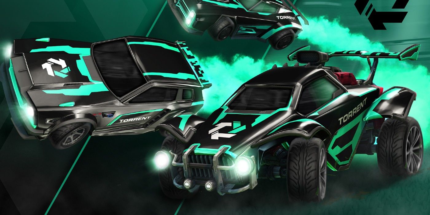 Rocket League Torrent decal neaon green cars speeding