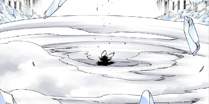 Rukia' using her Bankai Hakka no Togame in the Bleach manga