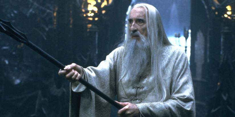 Saruman battles Gandalf