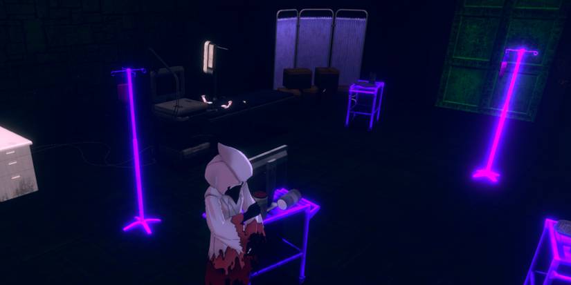 AI Somnium Files Nirvana Initiative Masked Woman Laboratory