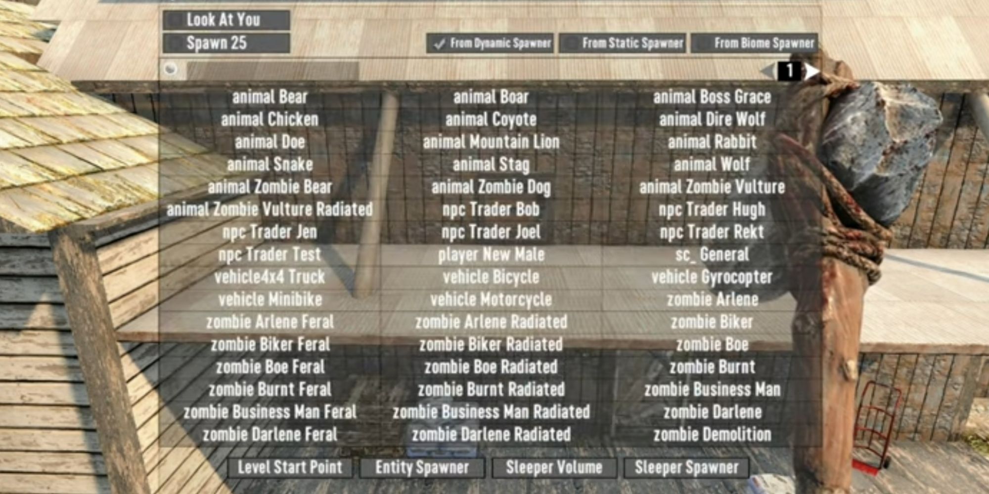 list of 7 days to die console commands