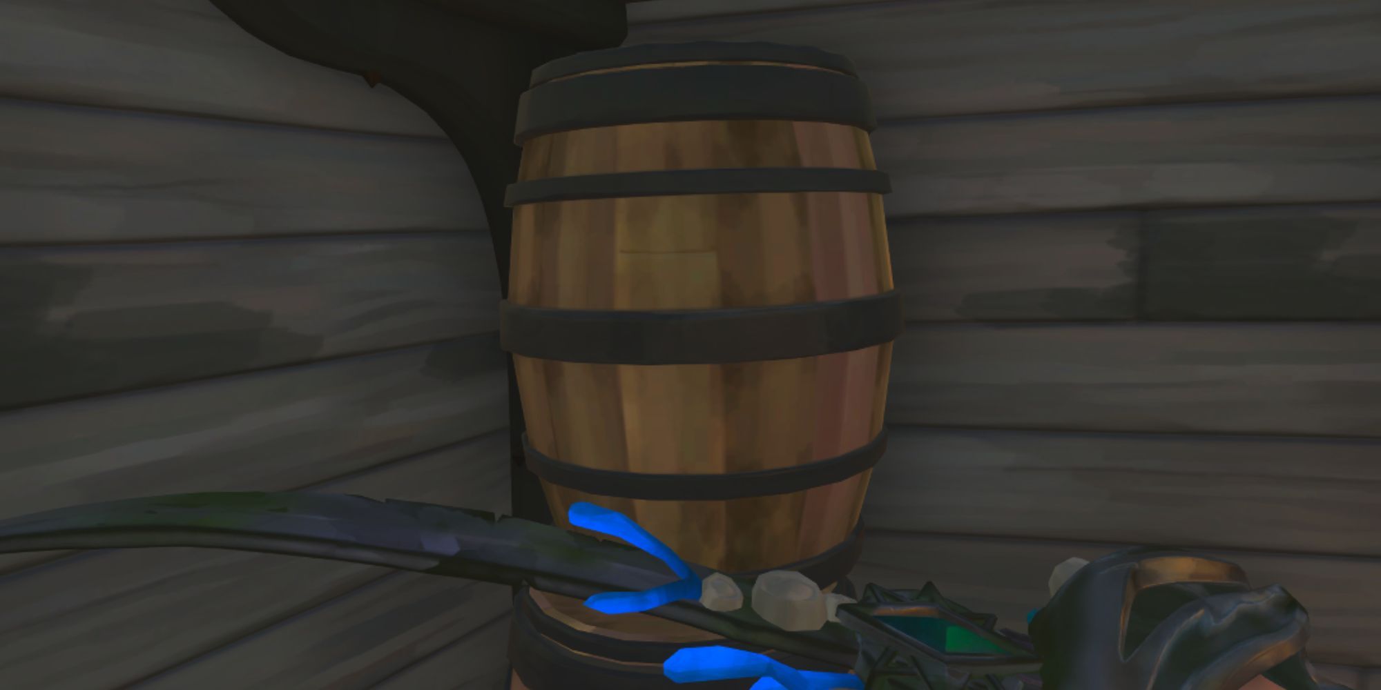 Checking for players hiding in barrels in Sea of Thieves using the sword