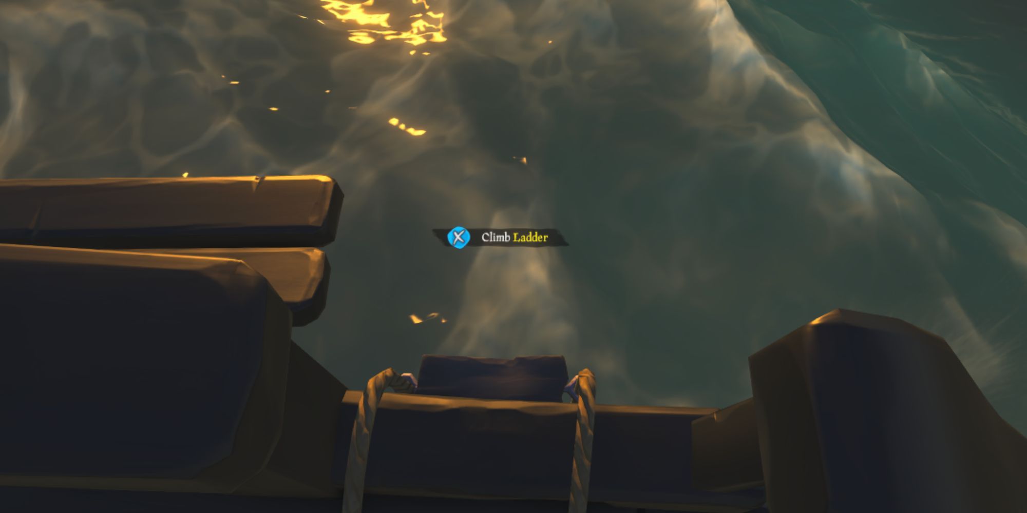 One of the two ladders on the side of the sloop ship in Sea of Thieves