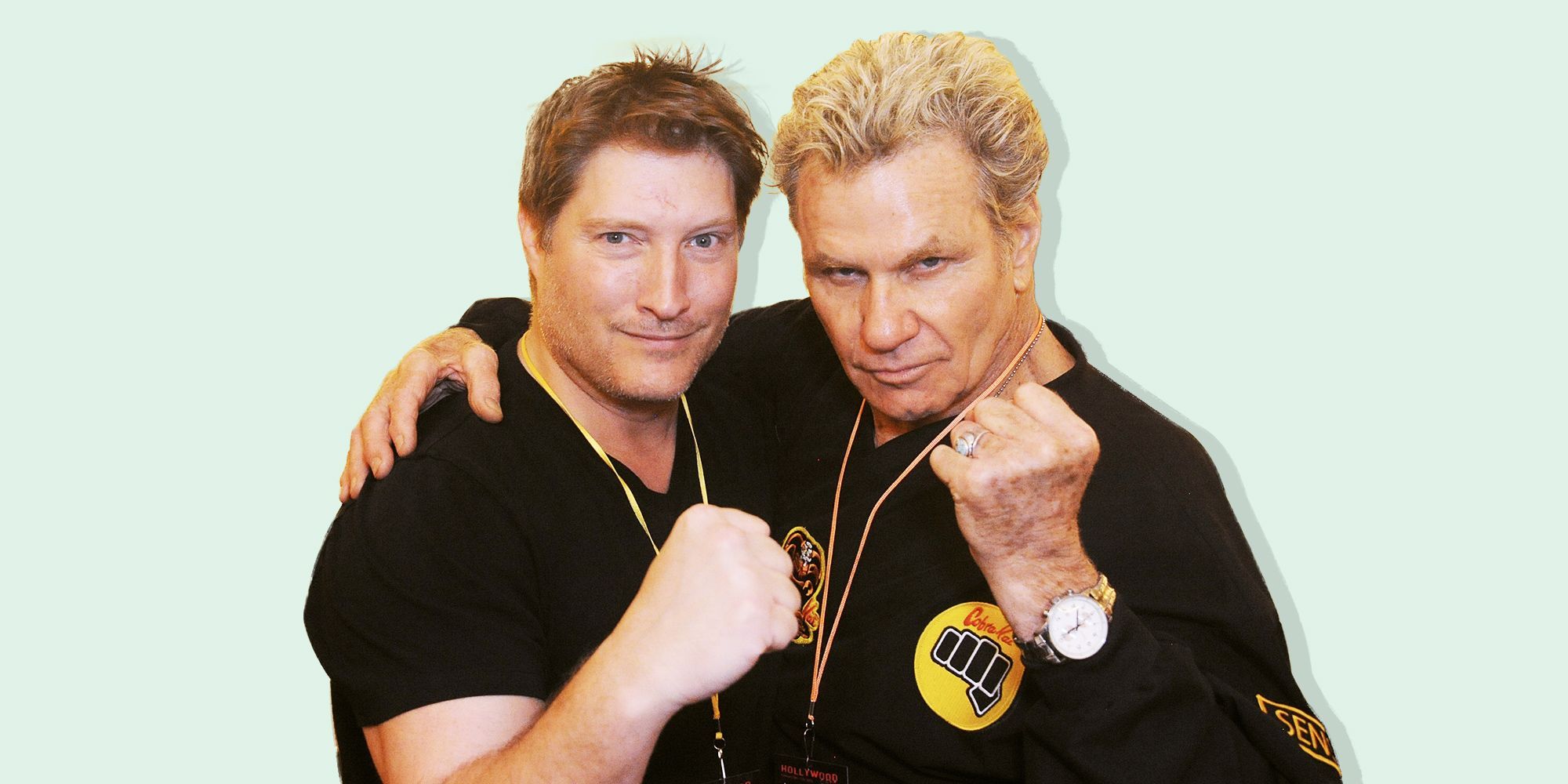 Sean Kanan Mike Barnes with Martin Kove John Kreese 