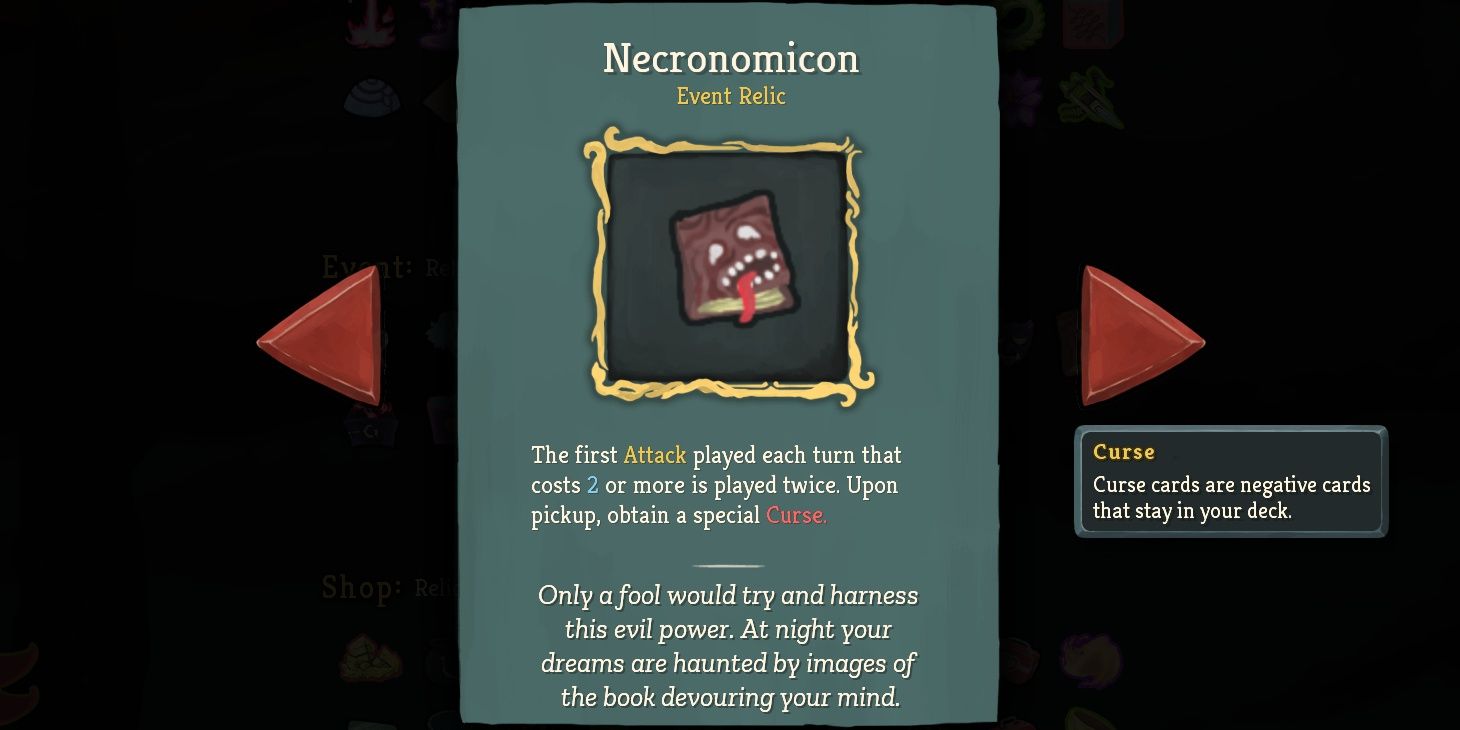 Slay the Spire Necronomicon Relic
