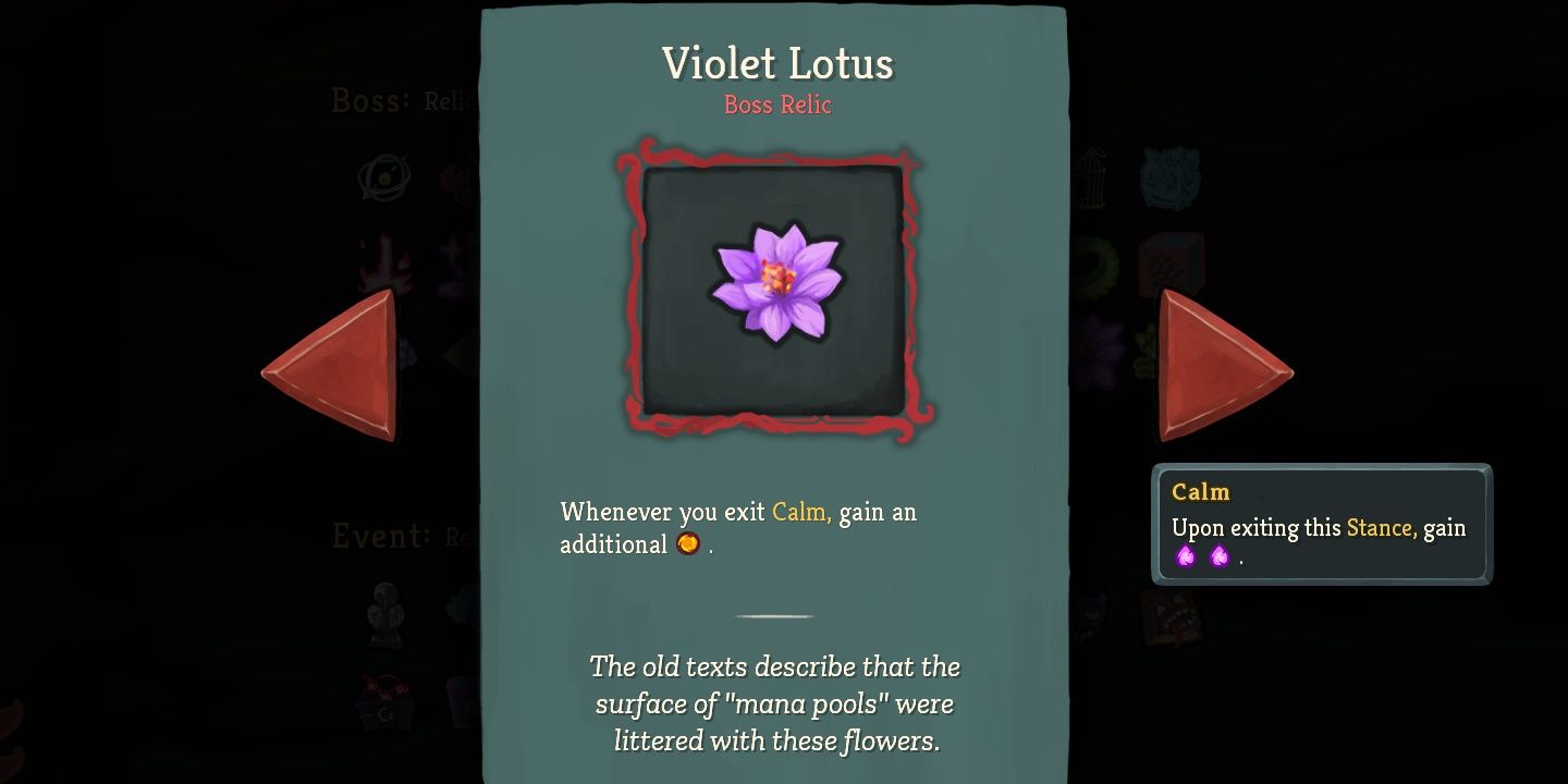Slay the Spire Violet Lotus Relic