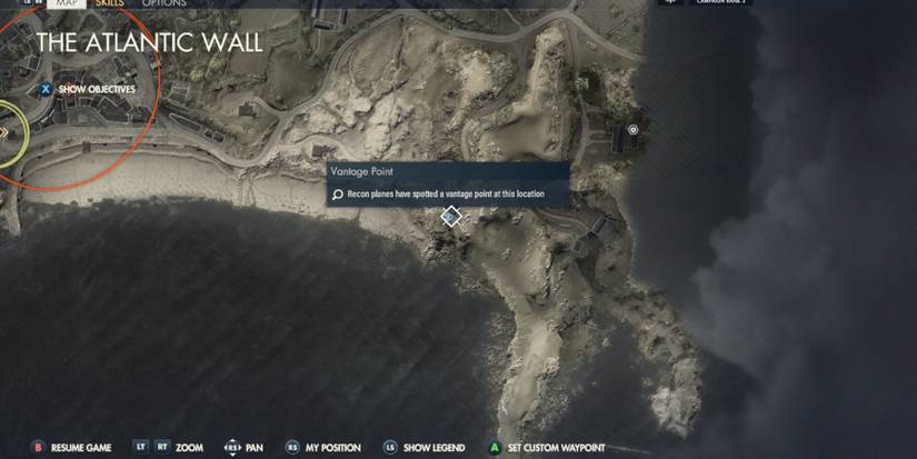 Sniper Elite 5 vantage point at The Atlantic Wall