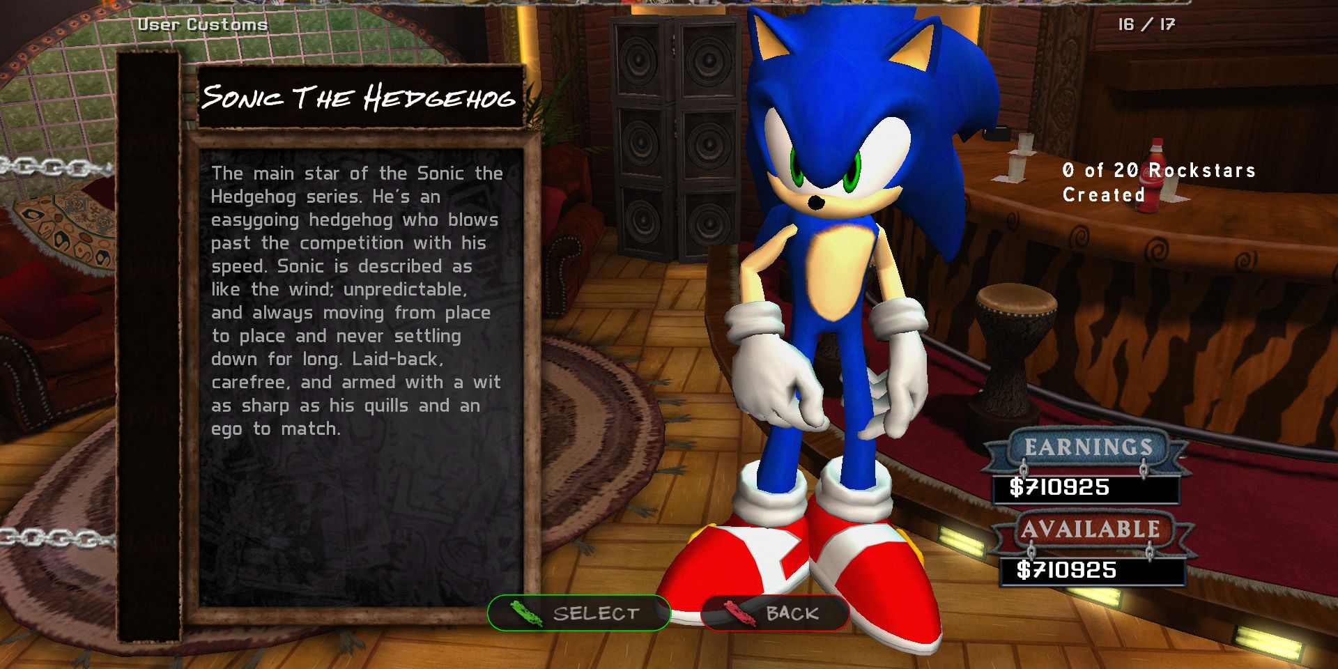 Sonic The Hedgehog (Guitar Hero World Tour)