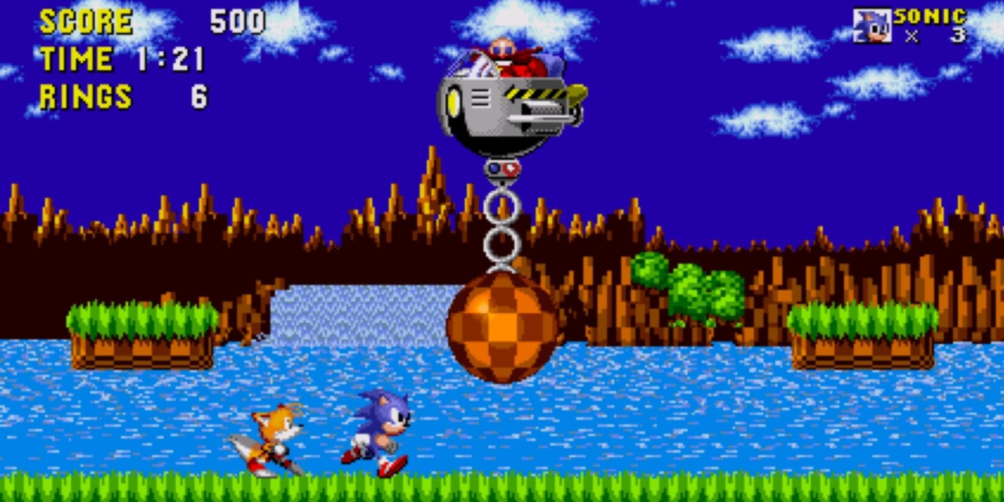 Sonic and tails running in Sonic the Hedgehog video game