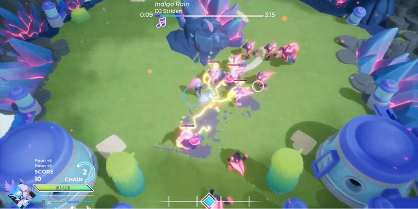 Soundfall - Browse through the Free Play menu - Player times attacks to get a high score