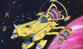 The Aloha Oe spaceship in Space Dandy