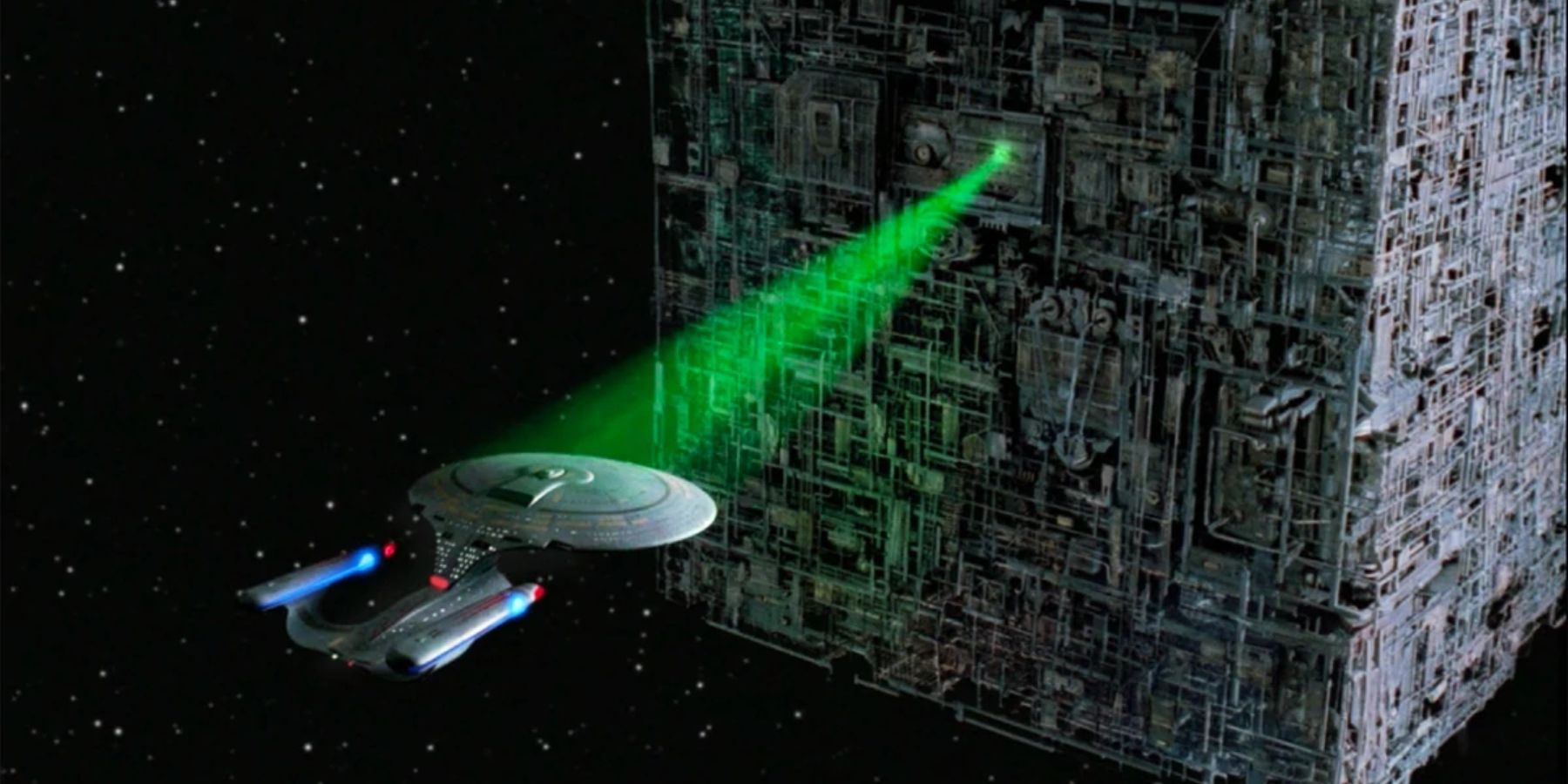 Star Trek borg attacking ship