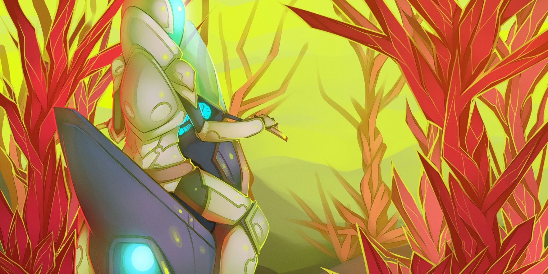 Starbound Official Wallpaper Crystal Forest Cropped