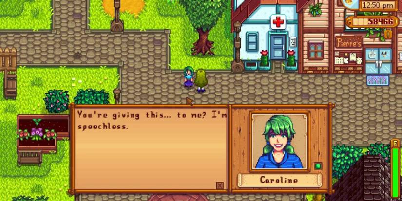 Stardew Valley Caroline Receiving Gift
