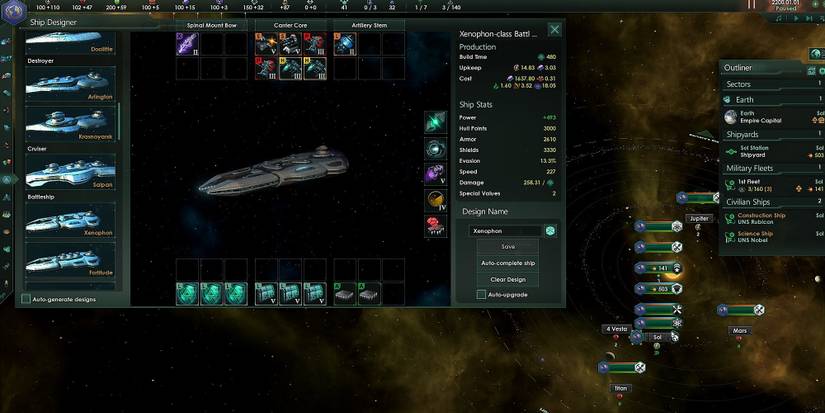 Stellaris Carrier Battleship Ship Design