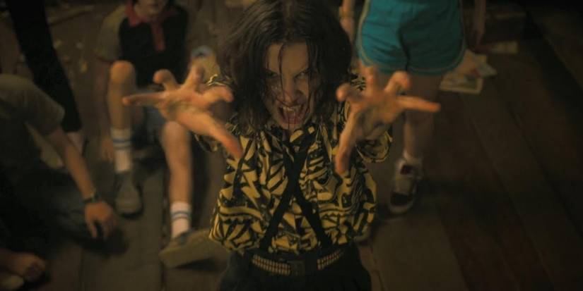 Eleven fights The Mind Flayers in Stranger Things