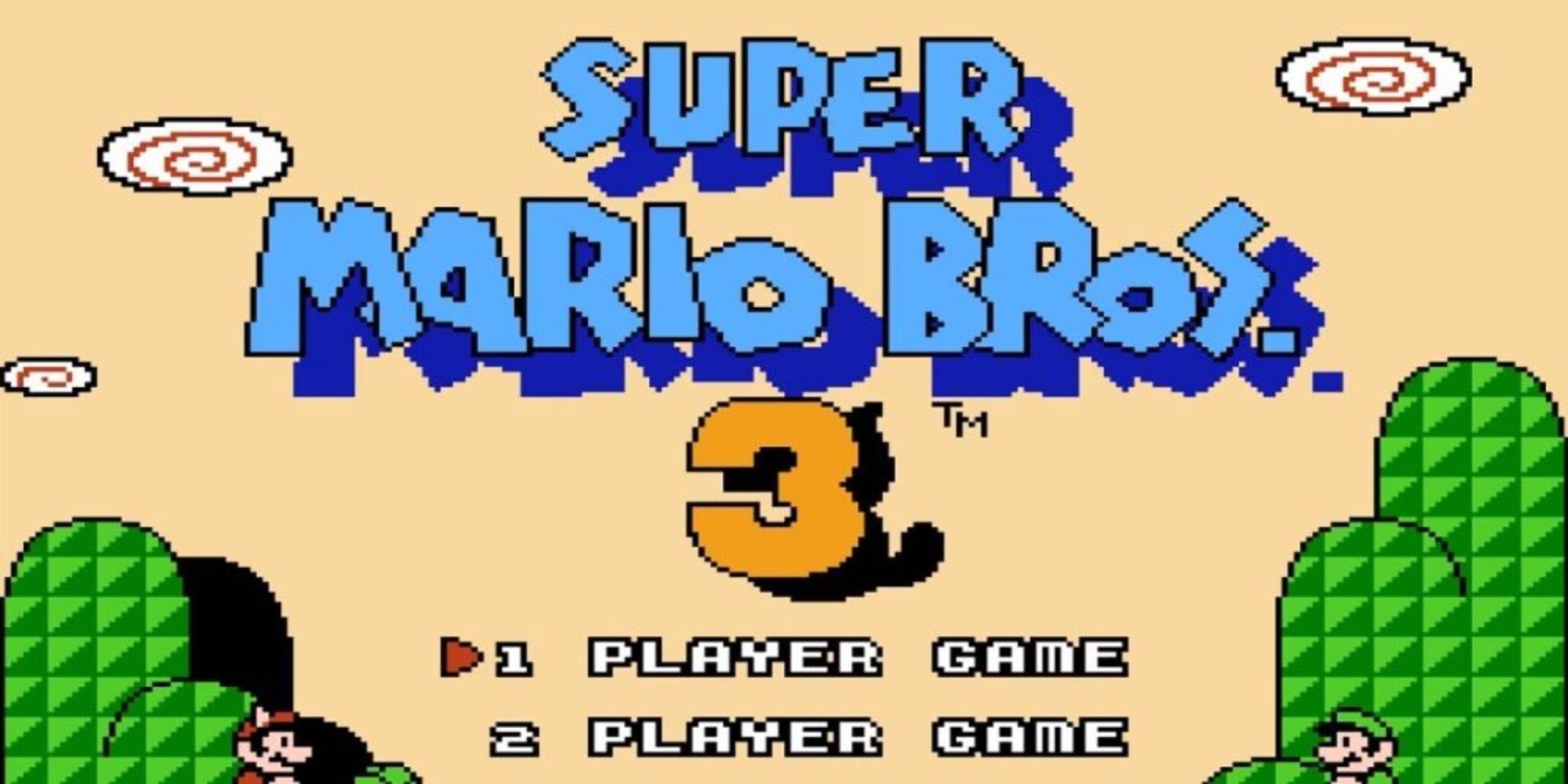 Title Screen for Super Mario Bros 3