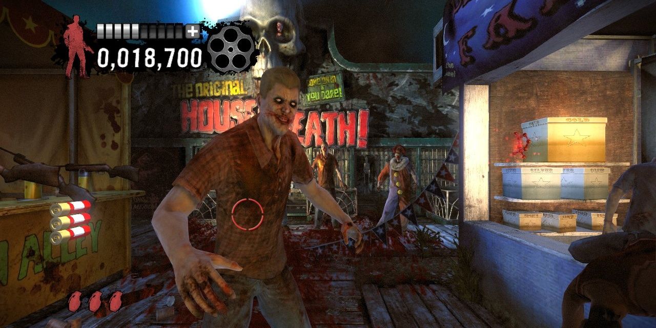 Zombie walking towards the player in The House of the Dead: Overkill