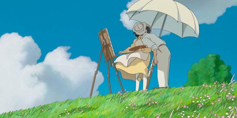 Jiro kissing Nahoko in The Wind Rises