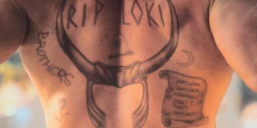 Thor has several tattoos honoring fallen heroes in Thor Love And Thunder
