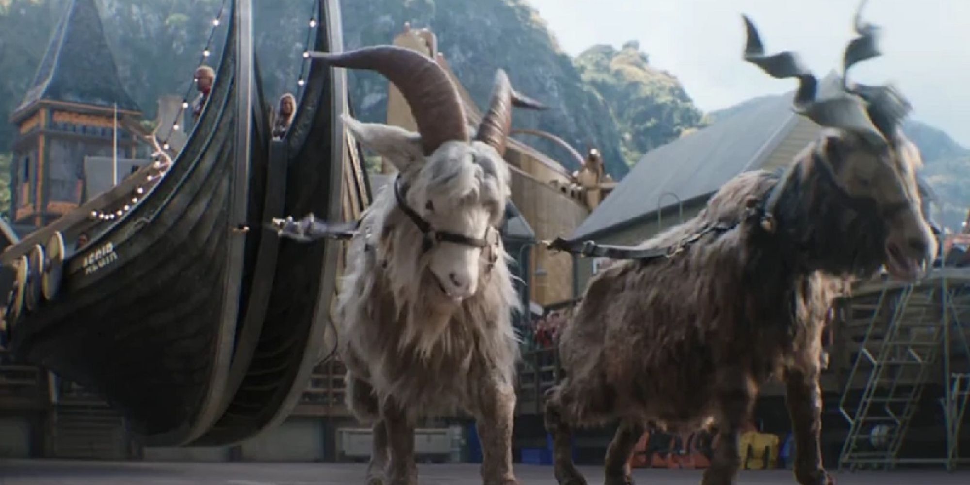 Toothgrinder and Toothgnasher lead the New Asgard boat in Thor: Love And Thunder