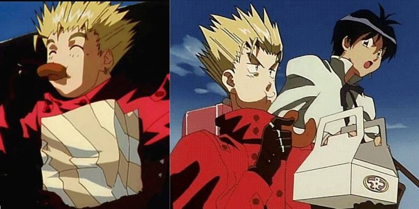 Trigun Vash Eating Donuts