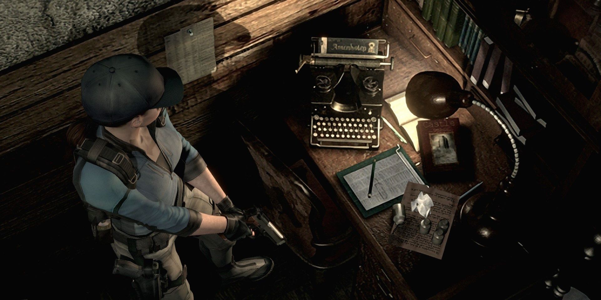 A typewriter in Resident Evil