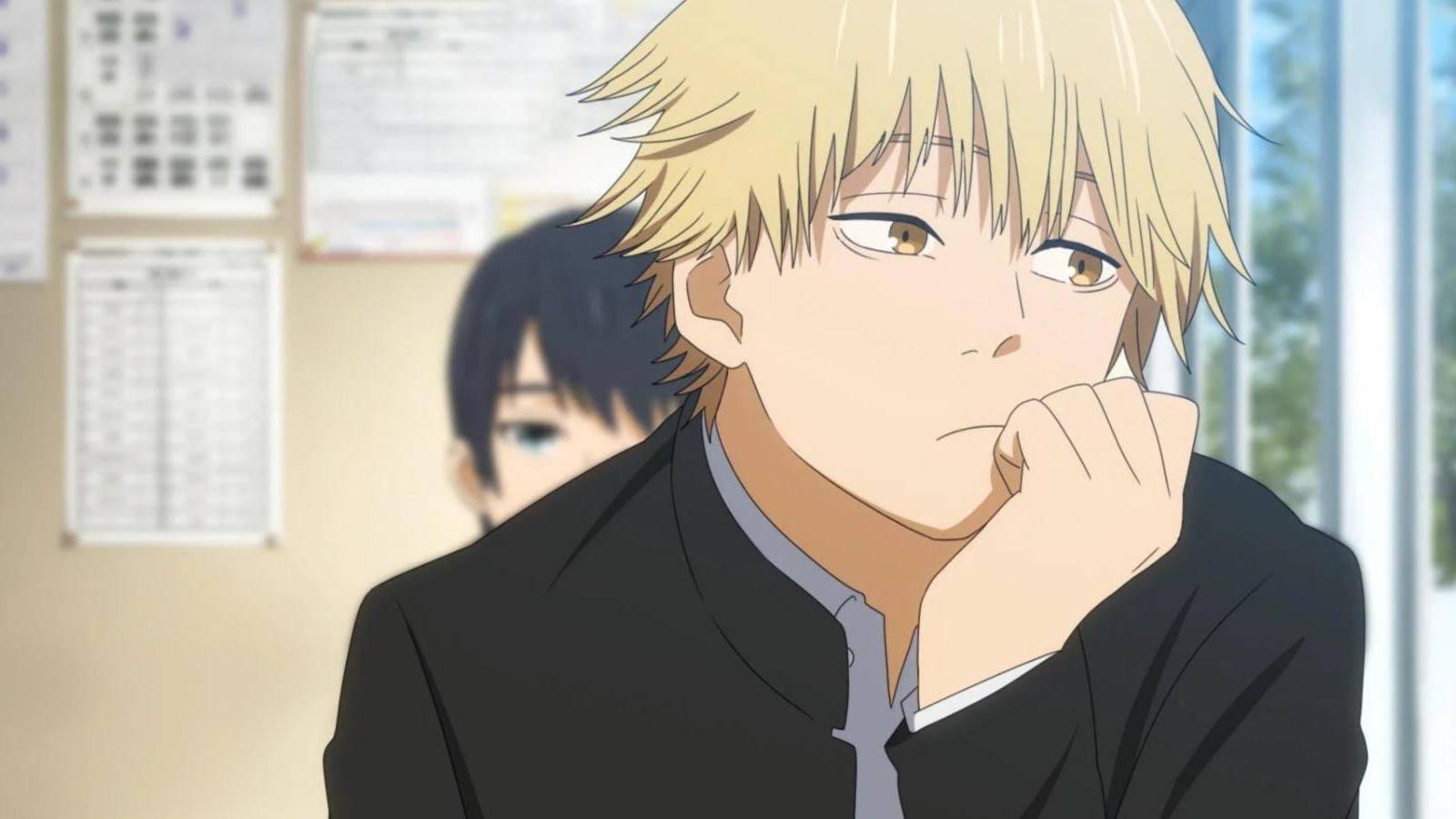 chainsaw man denji bored in school