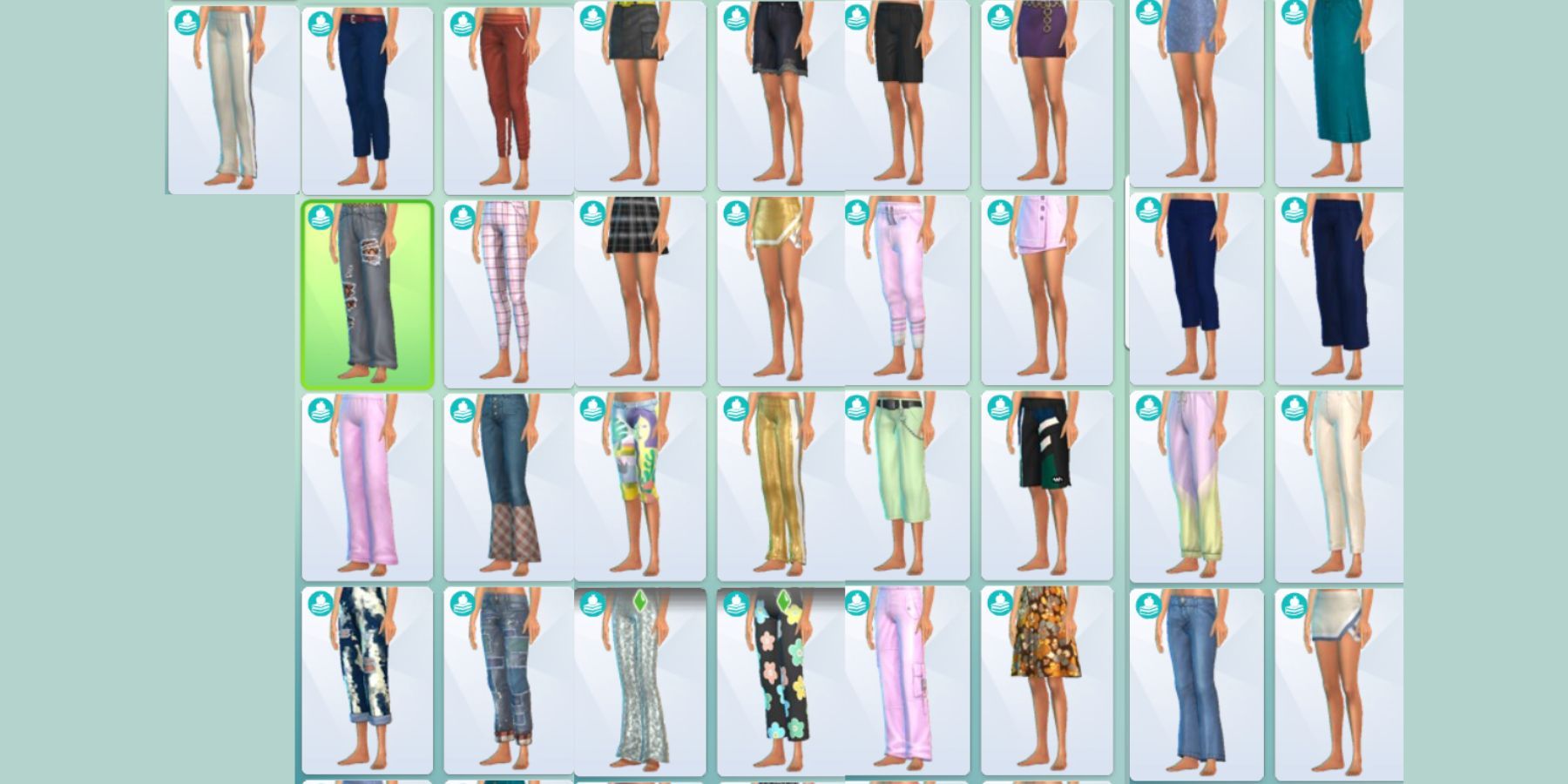 The Sims 4: High School Years CAS Bottoms