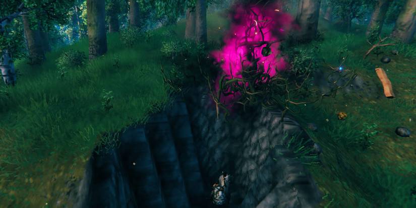 Valheim - Digging Underneath A Greydwarf Spawner