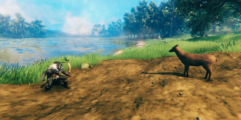 Valheim - Staring Down A Deer With A Bow In-Hand