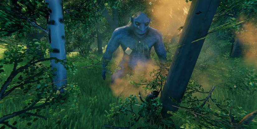 Valheim - Using A Troll To Knock Down Trees