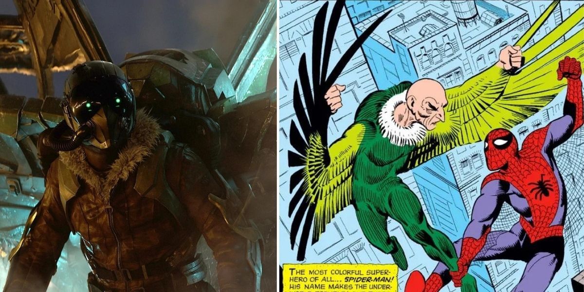 Vulture MCU vs Comics design