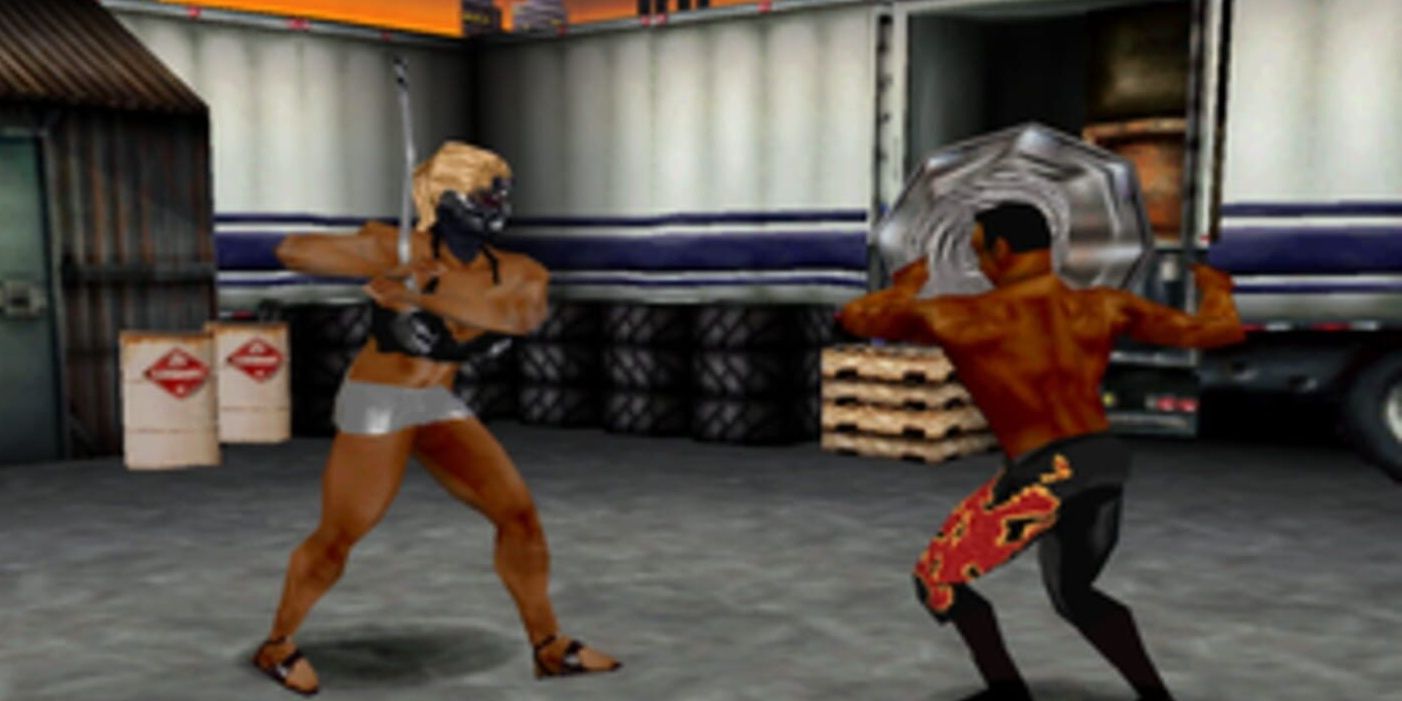 Игрок сражается с ИИ в WCW Backstage Assault.