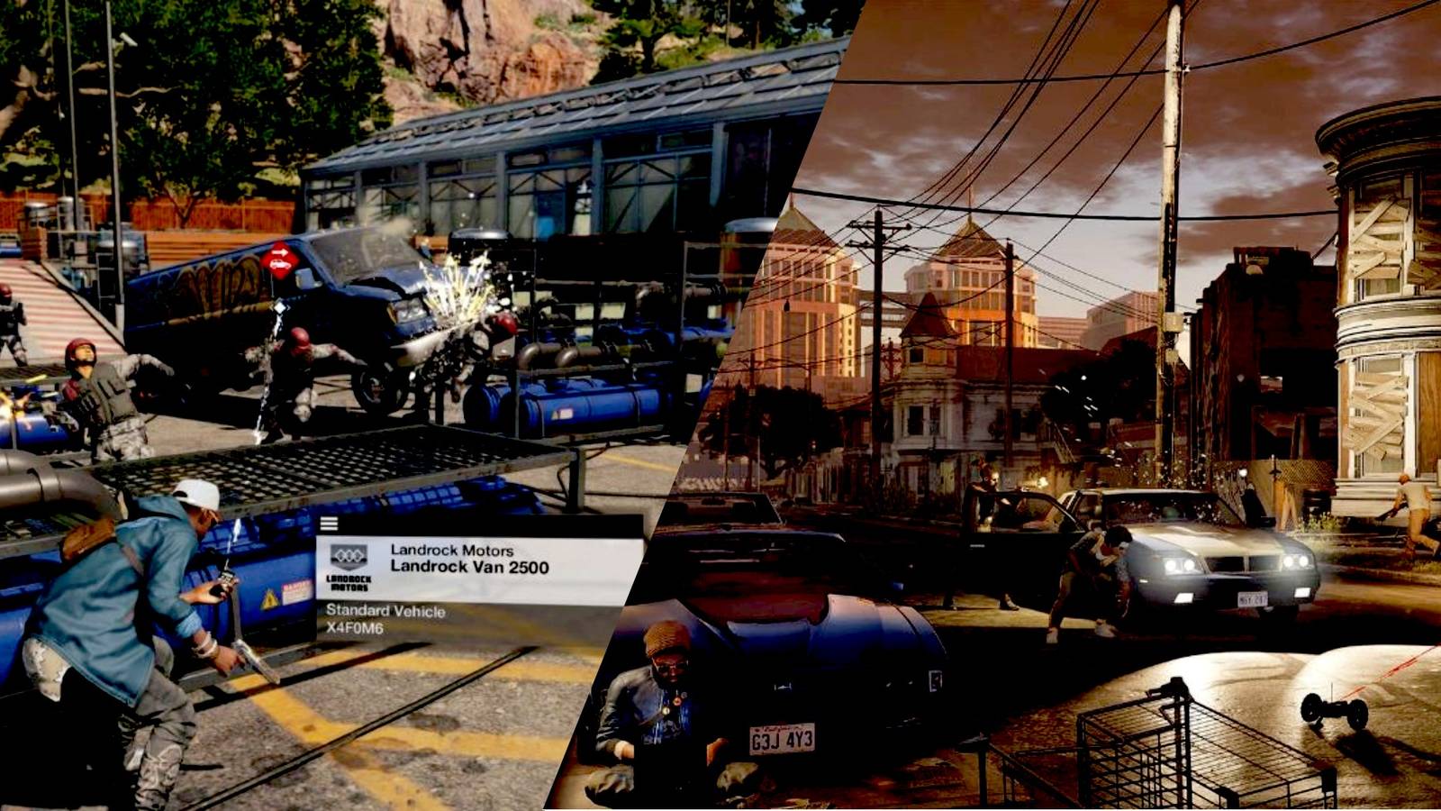 Two images of skills being used