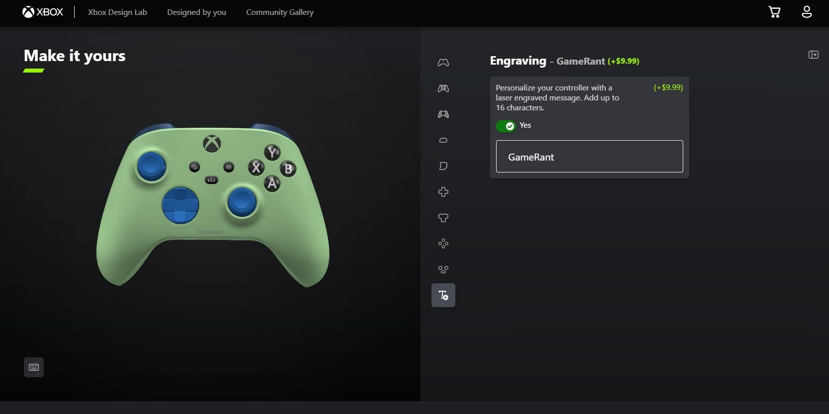 Контроллер Xbox со словами 
