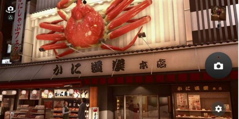 Yakuza Kiwami 2 Kani Douraku is recognizable by the giant crab on its sign