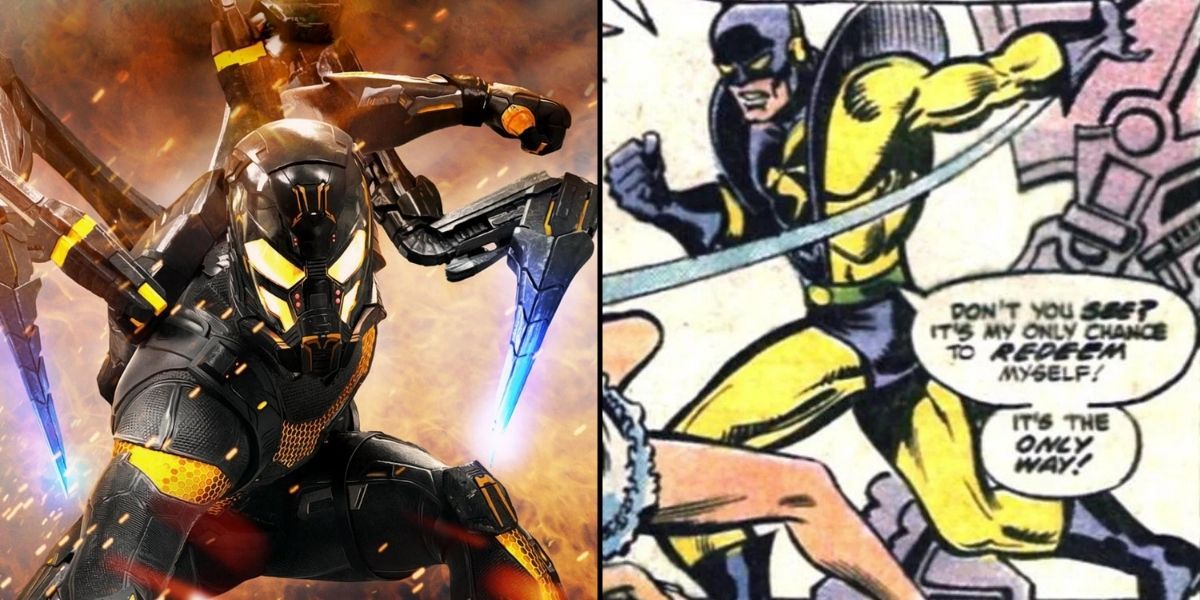 Yellowjacket MCU vs Comics design