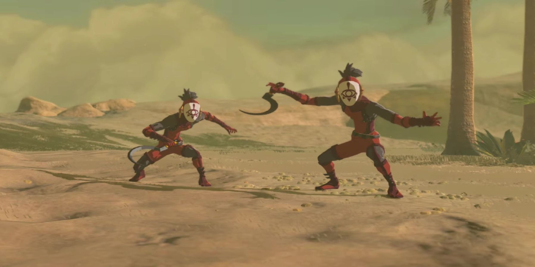 Two Yiga Clan footsoldiers from Breath of the Wild cutscene