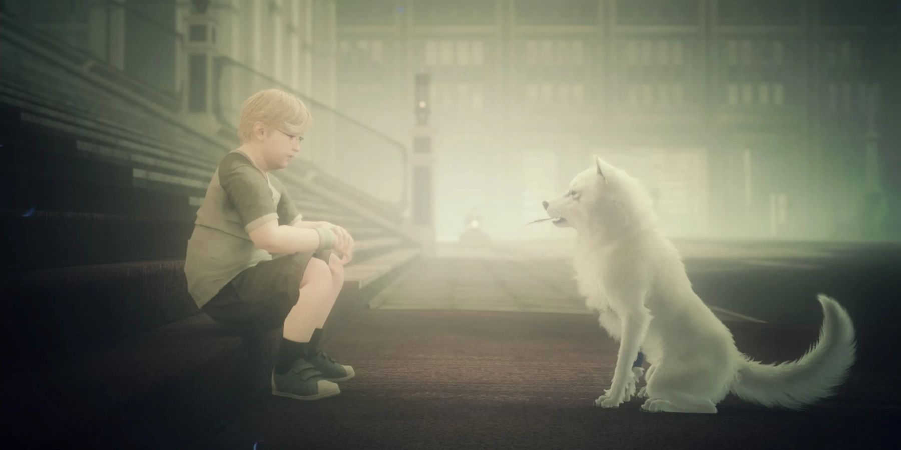 Young Prompto and Pryna in Final Fantasy 15