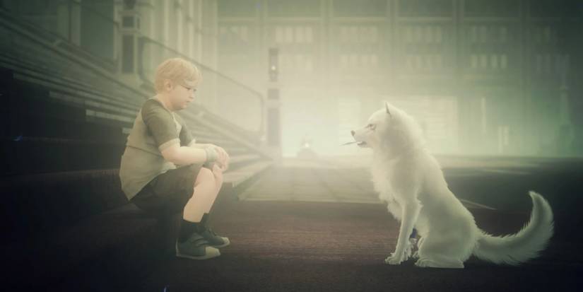 Young Prompto and Pryna in Final Fantasy 15