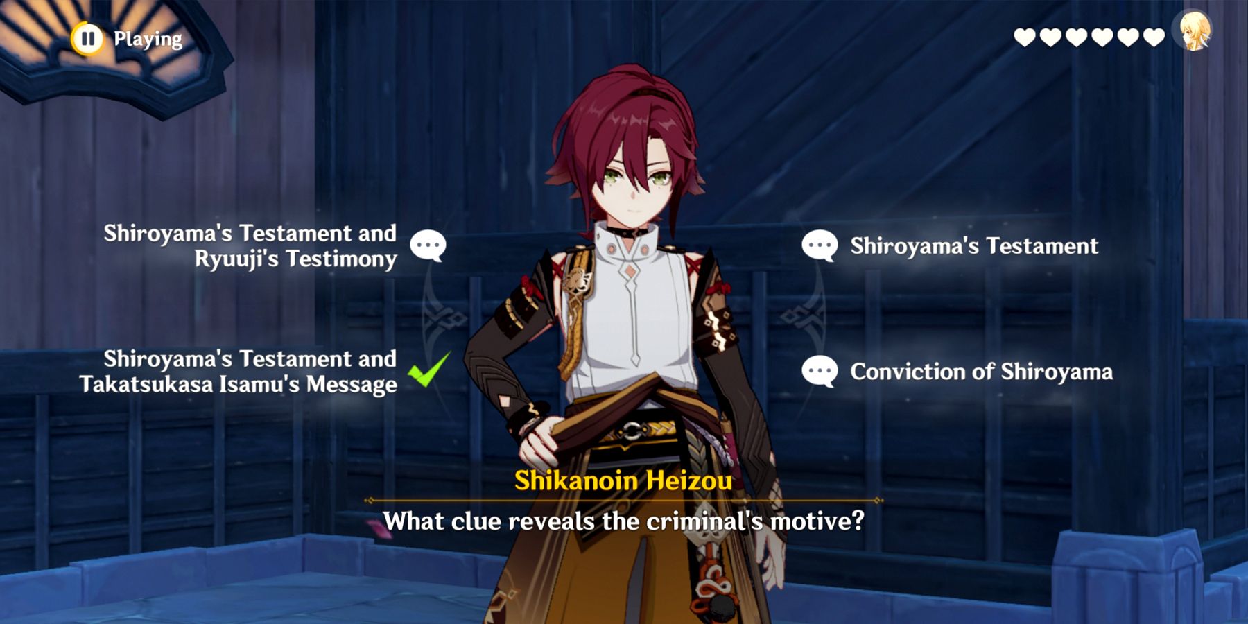 all achievements in shikanoin heizou’s hangout event 3