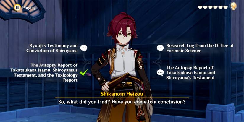 all achievements in shikanoin heizou’s hangout event 4