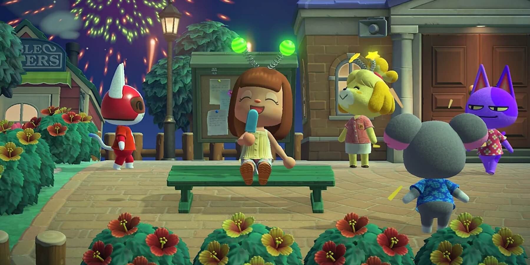 animal crossing  new horizons summer fireworks festival