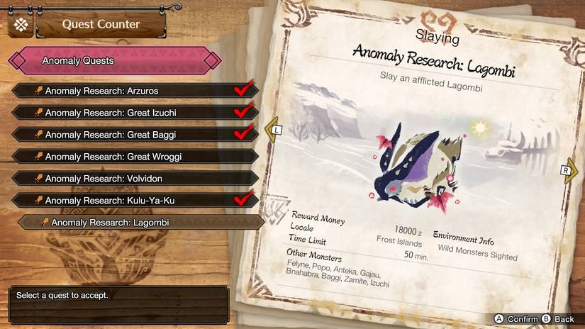 anomaly quests sunbreak lagombi