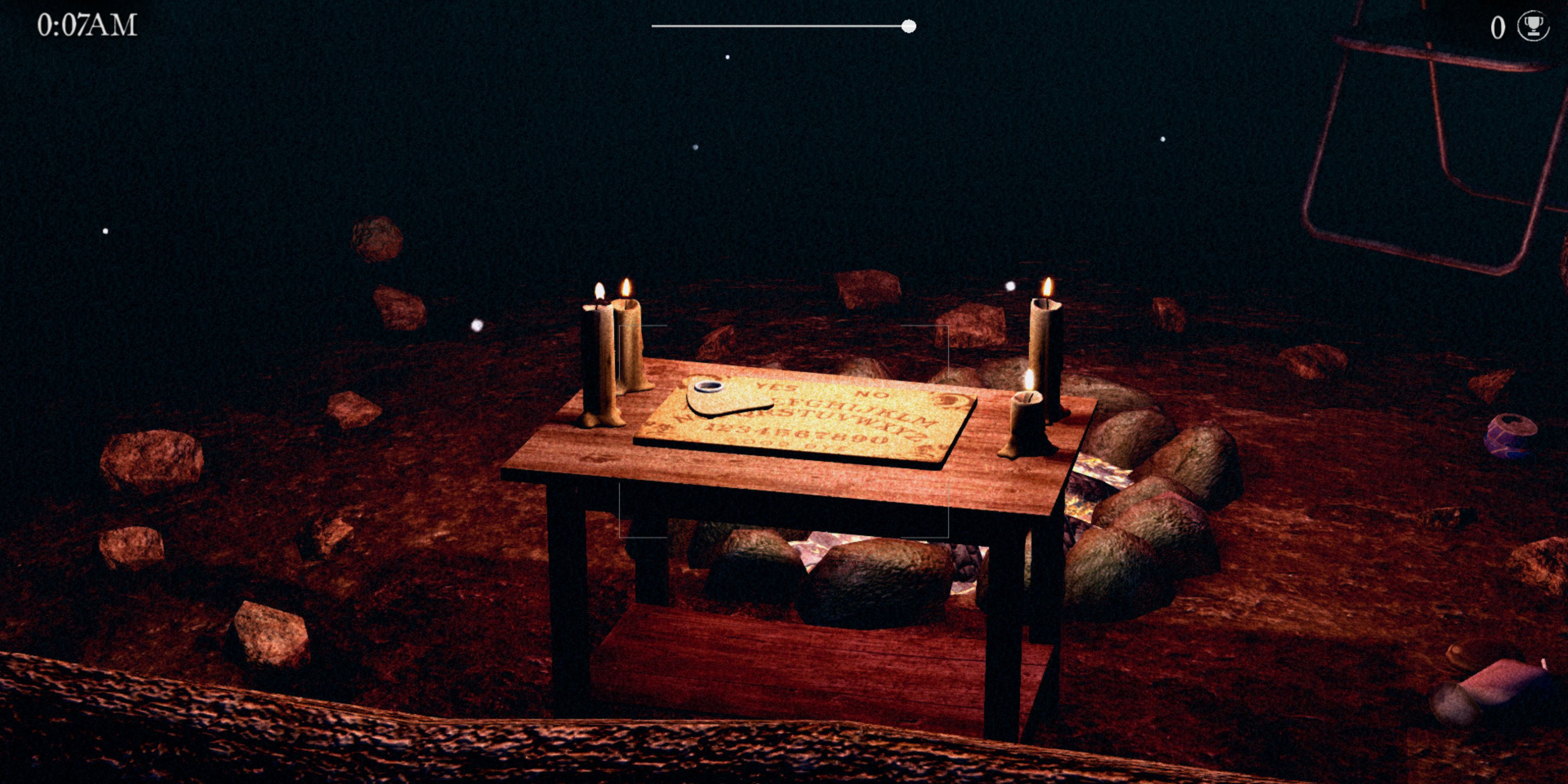 player recording the activity of a spirit board